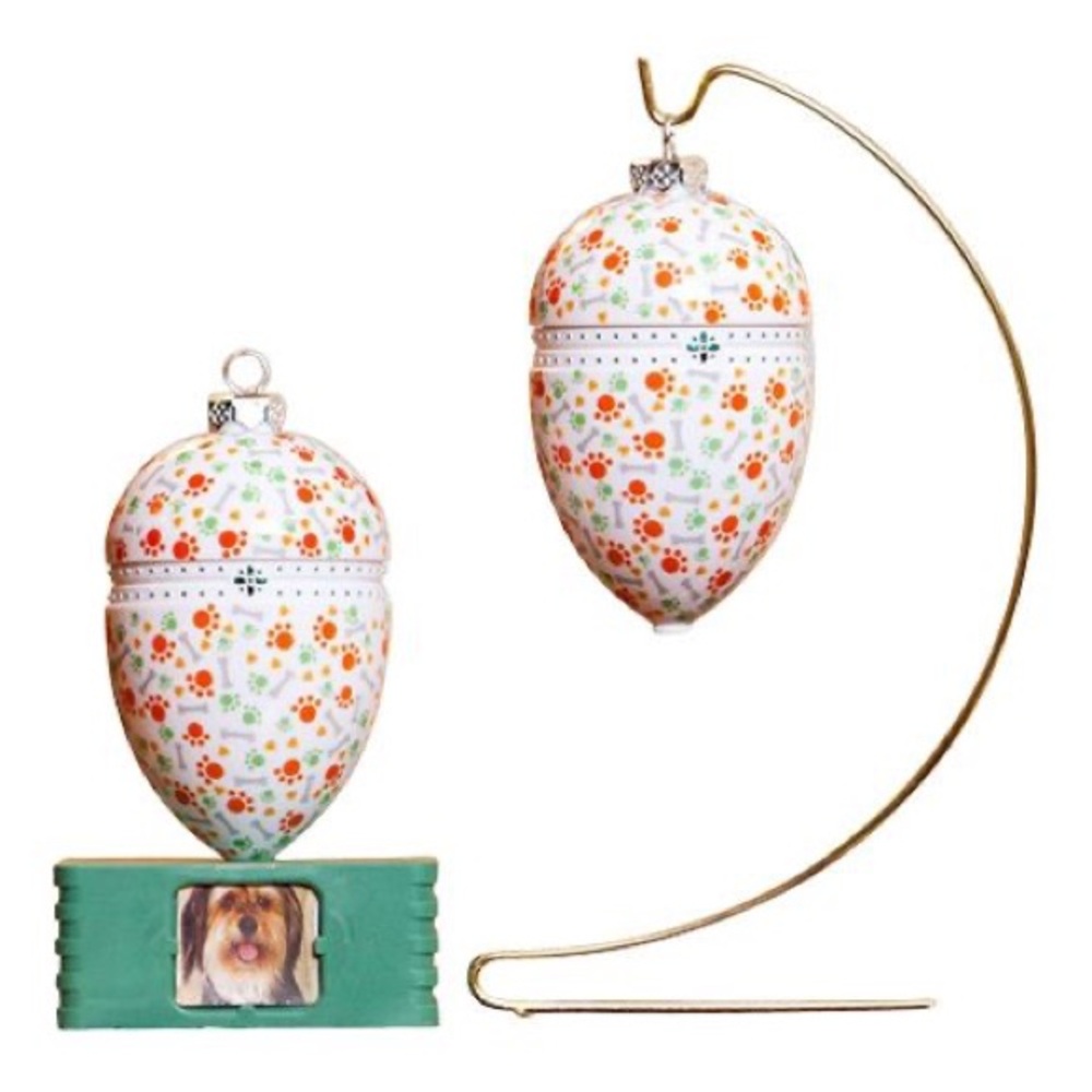 🌼 Floral Pet Memorial Urn Ornament – Dog Photo Slot – Brand New